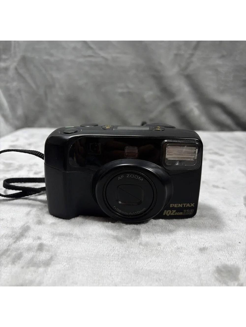 Pentax IQZoom 110 35mm Film Camera Bundle w/ Case & Manual - Tested Works Great